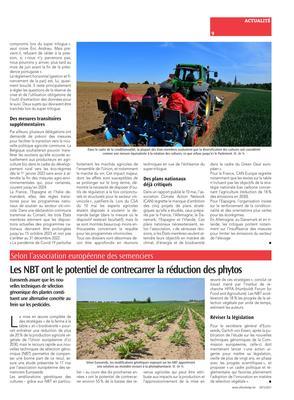 Les NBT ont le potentiel de contrecarrer la réduction des phytos Les NBT ont le potentiel de contrecarrer la réduction des phytos