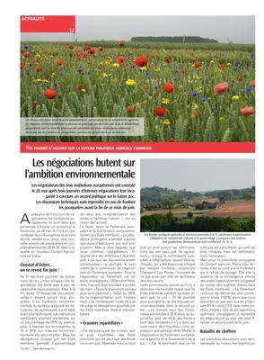 Les négociations butent sur l’ambition environnementale Les négociations butent sur l’ambition environnementale