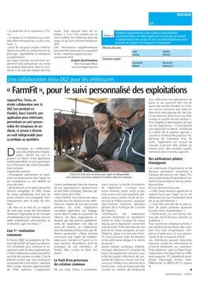 «FarmFit», pour le suivi personnalisé des exploitations «FarmFit», pour le suivi personnalisé des exploitations