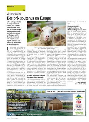 Des prix soutenus en Europe Des prix soutenus en Europe