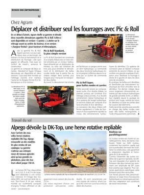 Déplacer et distribuer seul les fourrages avec Pic & Roll Déplacer et distribuer seul les fourrages avec Pic & Roll