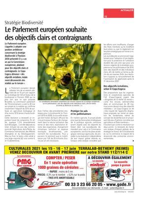 Le Parlement européen souhaite des objectifs clairs et contraignants Le Parlement européen souhaite des objectifs clairs et contraignants