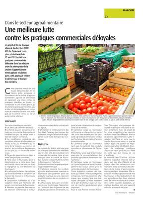 Une meilleure luttecontre les pratiques commerciales déloyales Une meilleure luttecontre les pratiques commerciales déloyales