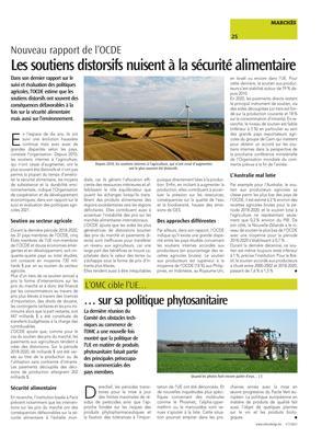 Les soutiens distorsifs nuisent à la sécurité alimentaire Les soutiens distorsifs nuisent à la sécurité alimentaire