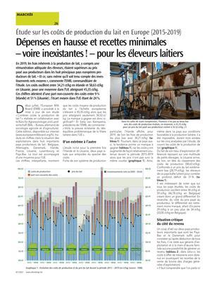 Dépenses en hausse et recettes minimales–voire inexistantes! – pour les éleveurs laitiers Dépenses en hausse et recettes minimales–voire inexistantes! – pour les éleveurs laitiers