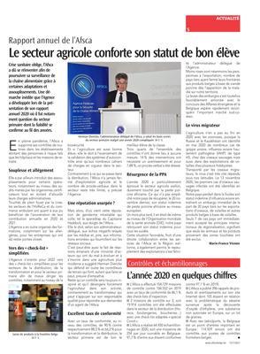 Le secteur agricole conforte son statut de bon élève Le secteur agricole conforte son statut de bon élève