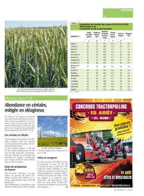 Abondance en céréales, mitigée en oléagineux Abondance en céréales, mitigée en oléagineux