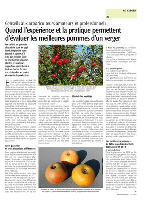 Quand l’expérience et la pratique permettent d’évaluer les meilleures pommes d’un verger Quand l’expérience et la pratique permettent d’évaluer les meilleures pommes d’un verger