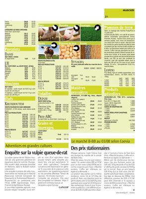 Des prix stationnaires Des prix stationnaires