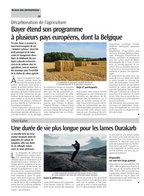 Bayer étend son programmeà plusieurs pays européens, dont la Belgique Bayer étend son programmeà plusieurs pays européens, dont la Belgique