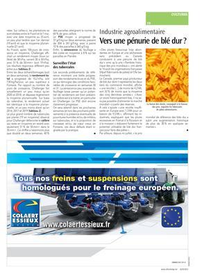 Vers une pénurie de blé dur? Vers une pénurie de blé dur?