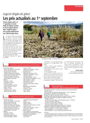 Les prix actualisés au 1er septembre