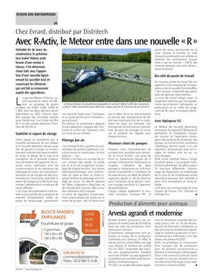 Arvesta agrandi et modernise Arvesta agrandi et modernise