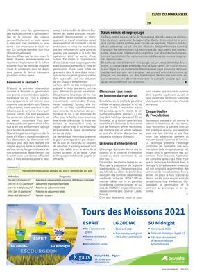Le faux-semis pour favoriser la germination des graines d’adventices Le faux-semis pour favoriser la germination des graines d’adventices