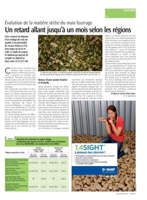 Un retard allant jusqu’à un mois selon les régions Un retard allant jusqu’à un mois selon les régions
