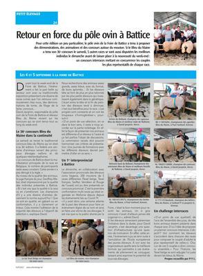 Retour en force du pôle ovin à Battice Retour en force du pôle ovin à Battice