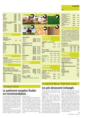 Les prix demeurent inchangés Les prix demeurent inchangés