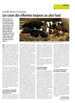 Les cours des réformes toujours au plus haut Les cours des réformes toujours au plus haut