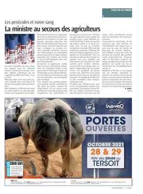 La ministre au secours des agriculteurs La ministre au secours des agriculteurs