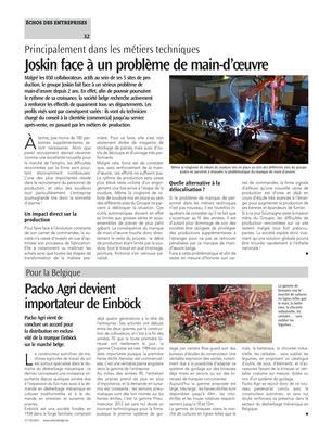 Joskin face à un problème de main-d’œuvre Joskin face à un problème de main-d’œuvre