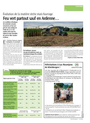 Feu vert partout sauf en Ardenne… Feu vert partout sauf en Ardenne…