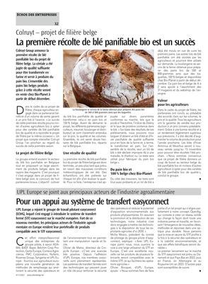 La première récolte de blé panifiable bio est un succès La première récolte de blé panifiable bio est un succès