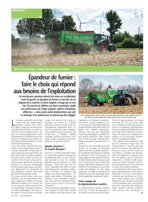 Épandeur de fumier:faire le choix qui répondaux besoins de l’exploitation Épandeur de fumier:faire le choix qui répondaux besoins de l’exploitation