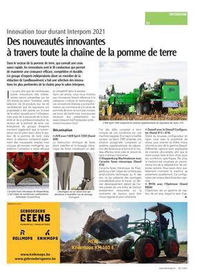 Des nouveautés innovantesà travers toute la chaîne de la pomme de terre Des nouveautés innovantesà travers toute la chaîne de la pomme de terre