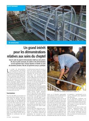 Un grand intérêtpour les démonstrationsrelatives aux soins du cheptel Un grand intérêtpour les démonstrationsrelatives aux soins du cheptel