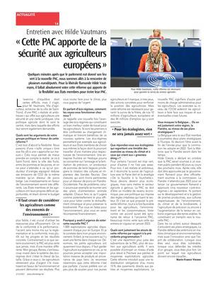 «Cette PAC apporte de la sécurité aux agriculteurs européens» «Cette PAC apporte de la sécurité aux agriculteurs européens»