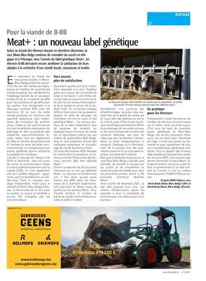 Meat+ : un nouveau label génétique Meat+ : un nouveau label génétique