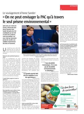 «On ne peut envisager la PAC qu’à travers le seul prisme environnemental» «On ne peut envisager la PAC qu’à travers le seul prisme environnemental»