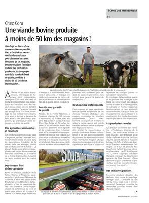 Une viande bovine produiteà moins de 50km des magasins! Une viande bovine produiteà moins de 50km des magasins!