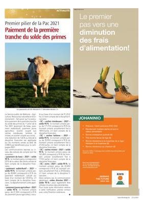 Paiement de la première tranche du solde des primes Paiement de la première tranche du solde des primes