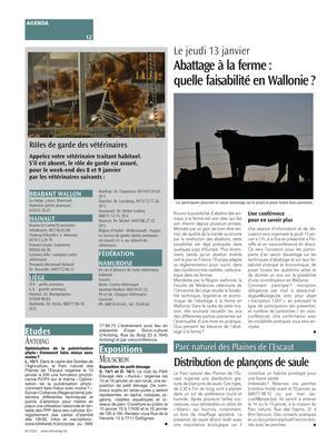 Abattage à la ferme:quelle faisabilité en Wallonie? Abattage à la ferme:quelle faisabilité en Wallonie?