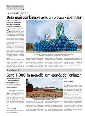 Désormais combinable avec un broyeur-répartiteur Désormais combinable avec un broyeur-répartiteur