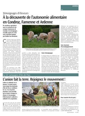 À la découverte de l’autonomie alimentaireen Condroz, Famenne et Ardenne À la découverte de l’autonomie alimentaireen Condroz, Famenne et Ardenne