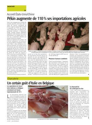 Pékin augmente de 110% ses importations agricoles Pékin augmente de 110% ses importations agricoles
