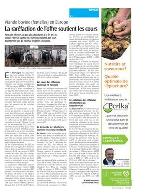 La raréfaction de l’offre soutient les cours La raréfaction de l’offre soutient les cours