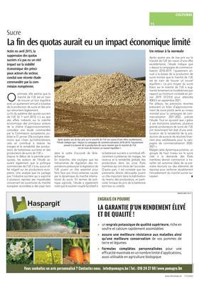 La fin des quotas aurait eu un impact économique limité La fin des quotas aurait eu un impact économique limité