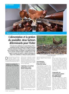 L’alimentation et la gestion du poulailler, deux facteurs déterminants pour l’éviter L’alimentation et la gestion du poulailler, deux facteurs déterminants pour l’éviter