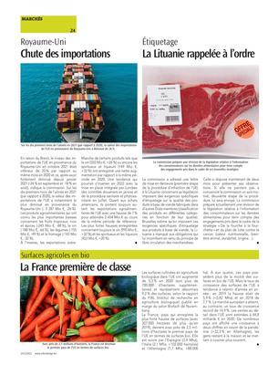 Chute des importations Chute des importations