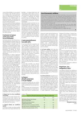 Pour un rendement et une qualité à l’optimum Pour un rendement et une qualité à l’optimum