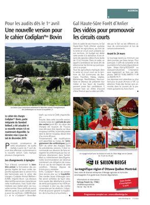 Une nouvelle version pourle cahier CodiplanPlus Bovin Une nouvelle version pourle cahier CodiplanPlus Bovin