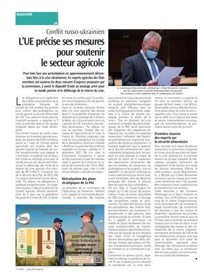 L’UE précise ses mesures pour soutenir le secteur agricole L’UE précise ses mesures pour soutenir le secteur agricole