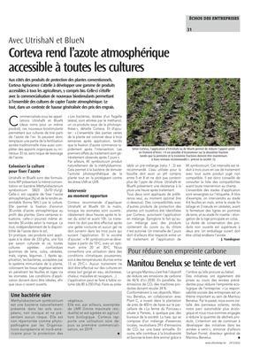 Corteva rend l’azote atmosphériqueaccessible à toutes les cultures Corteva rend l’azote atmosphériqueaccessible à toutes les cultures
