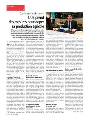 L’UE prend des mesures pour doper sa production agricole