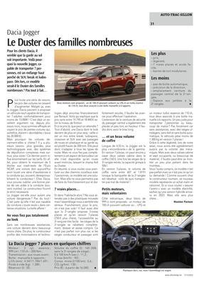 Le Duster des familles nombreuses Le Duster des familles nombreuses