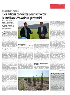 Des actions concrètes pour renforcerle maillage écologique provincial Des actions concrètes pour renforcerle maillage écologique provincial