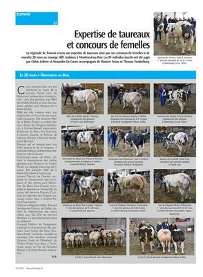 Expertise de taureaux et concours de femelles Expertise de taureaux et concours de femelles